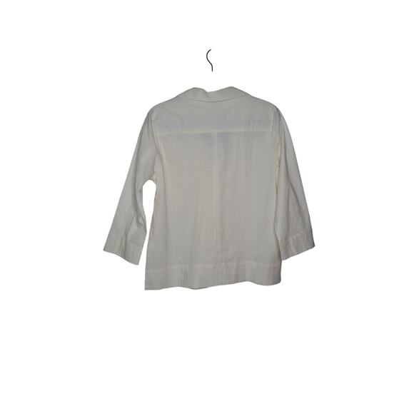 Tuckernuck White Margot Stand Collar Blouse Sz S - Picture 5 of 5